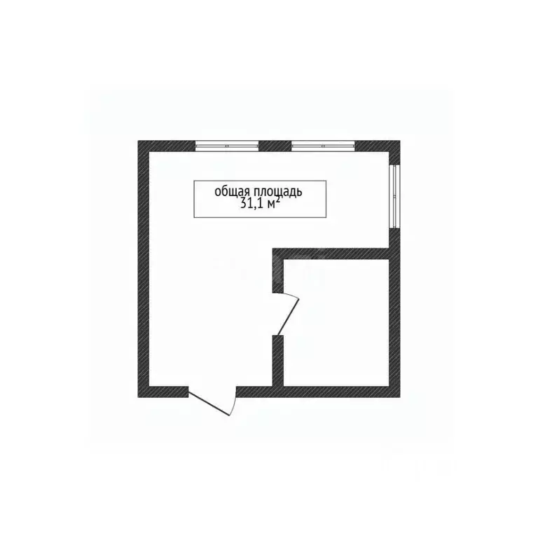 Студия Брянская область, Брянск ул. Некрасова, 20Б (31.1 м) - Фото 2