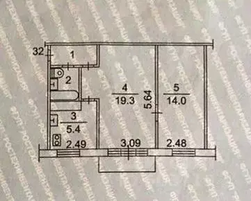 2-к кв. Томская область, Томск ул. Мичурина, 89 (44.4 м) - Фото 1