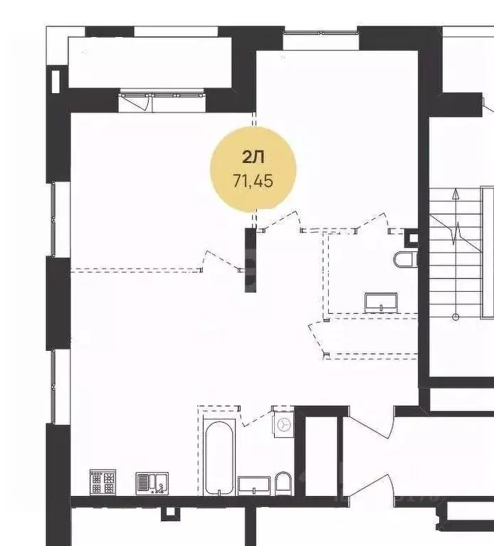 3-к кв. Татарстан, Казань Краснококшайская ул., 60 (69.3 м) - Фото 2