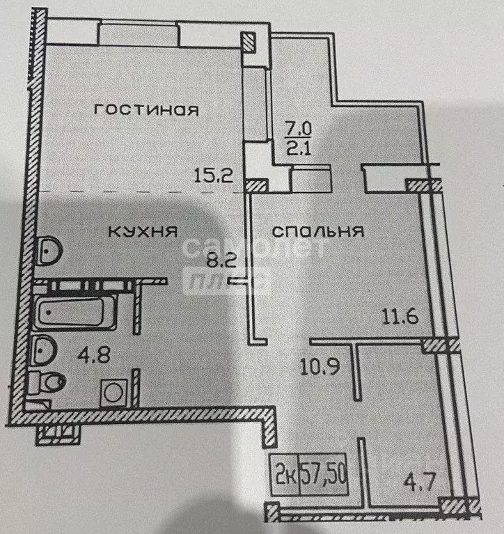 2-к кв. Забайкальский край, Чита ул. Шилова, 43 (57.5 м) - Фото 2