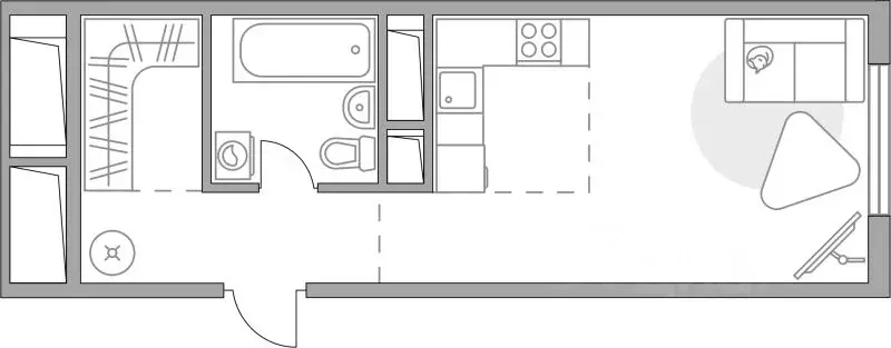 Студия Московская область, Красногорск Опалиха мкр, Аникеевский жилой ... - Фото 1