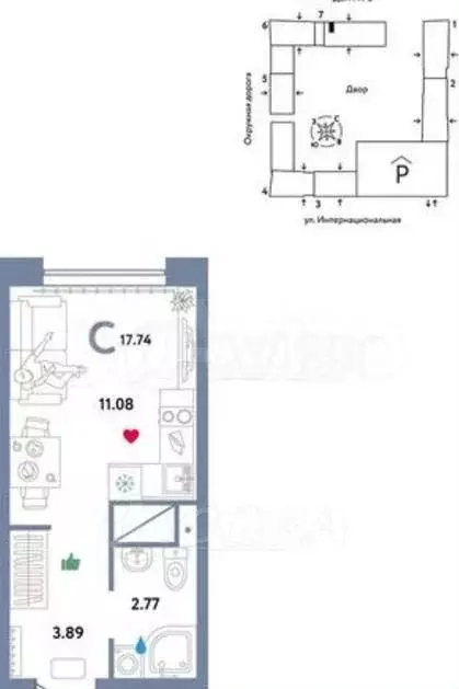 Квартира-студия, 18 м, 14/16 эт. - Фото 0