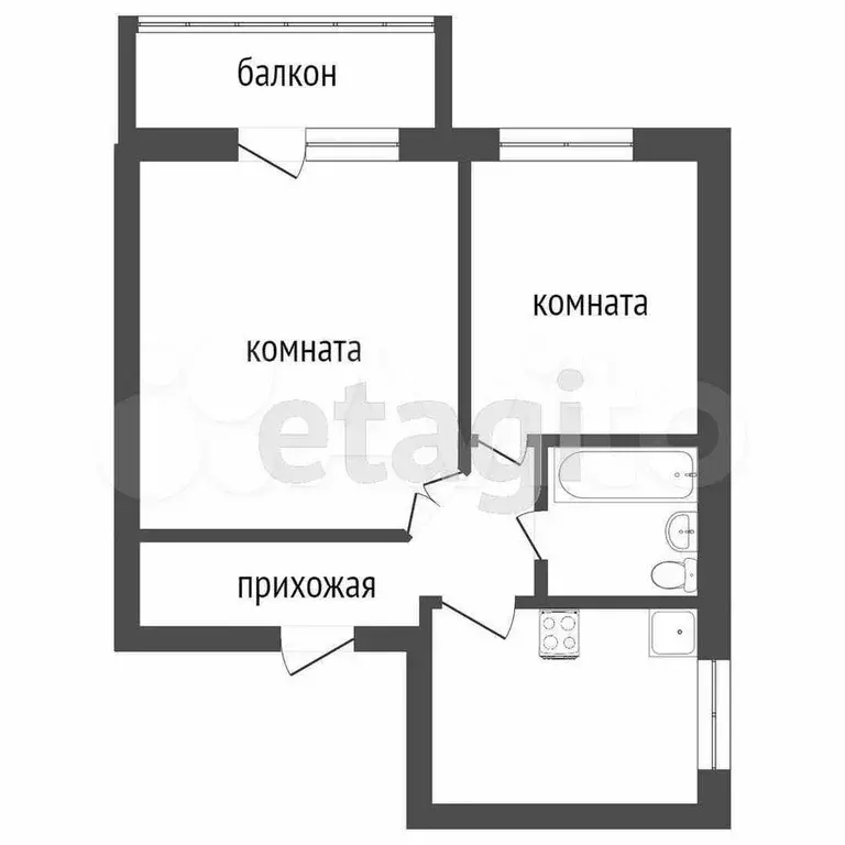2-к. квартира, 50,7 м, 13/14 эт. - Фото 0