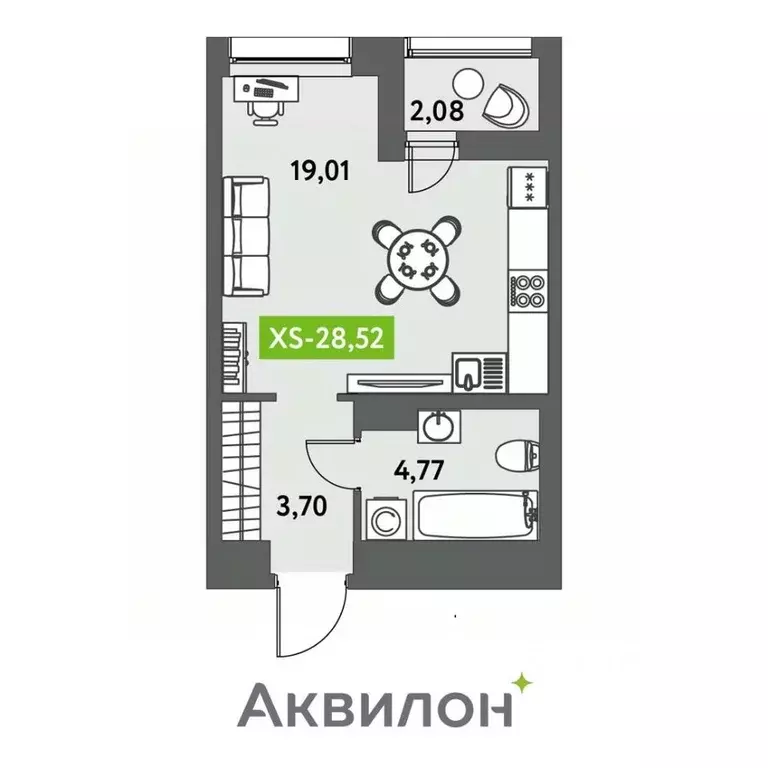 Студия Санкт-Петербург ул. Среднерогатская, 11к2 (29.6 м) - Фото 0