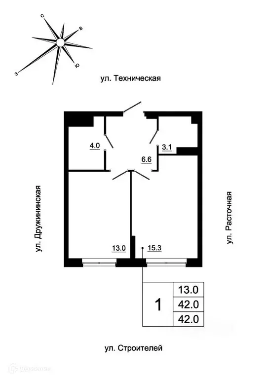 Продаётся 1-к квартира, 40.8 м - Фото 0