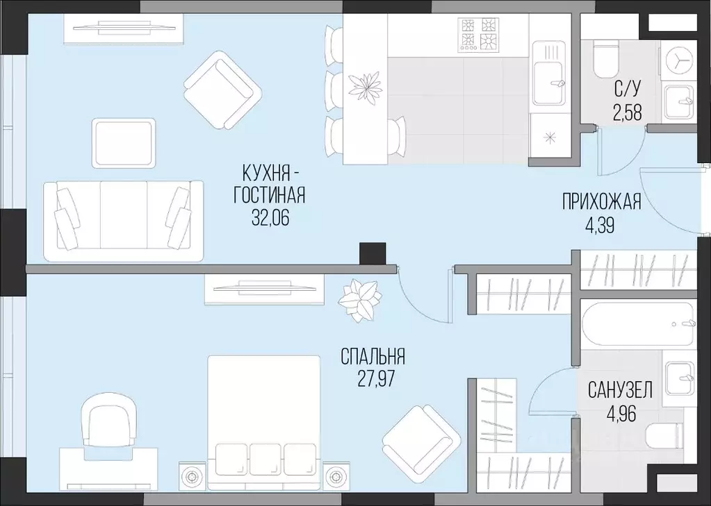 1-к кв. Москва Садовническая наб., 71 (71.96 м) - Фото 1