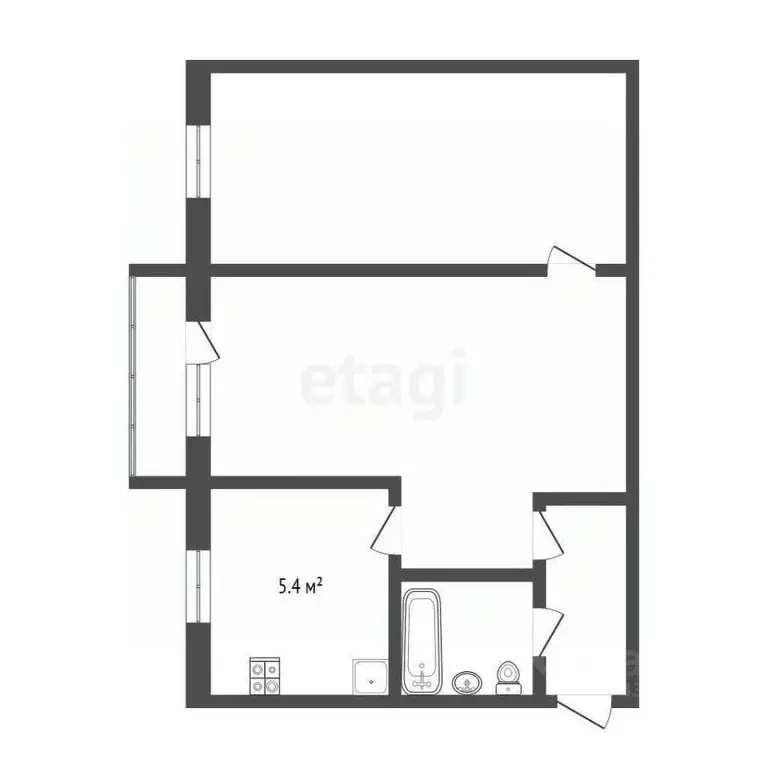 2-к кв. Тюменская область, Тюмень ул. Республики, 146 (42.2 м) - Фото 0