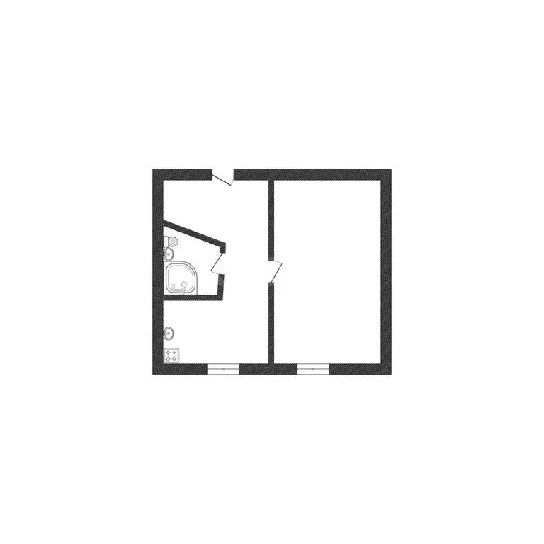 1-комнатная квартира: Нарткала, улица Борукаева, 52 (27.8 м) - Фото 1