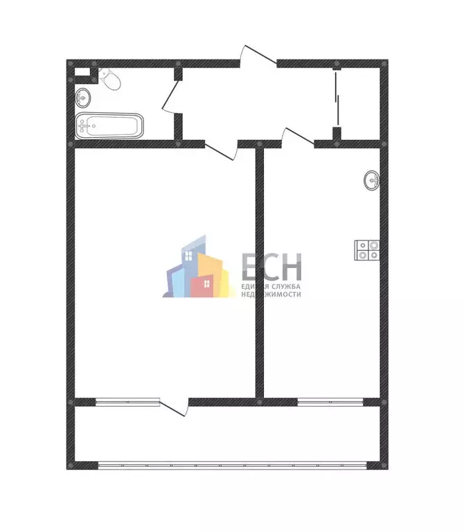 1-комнатная квартира: Троицк, микрорайон В, 37 (36 м) - Фото 1