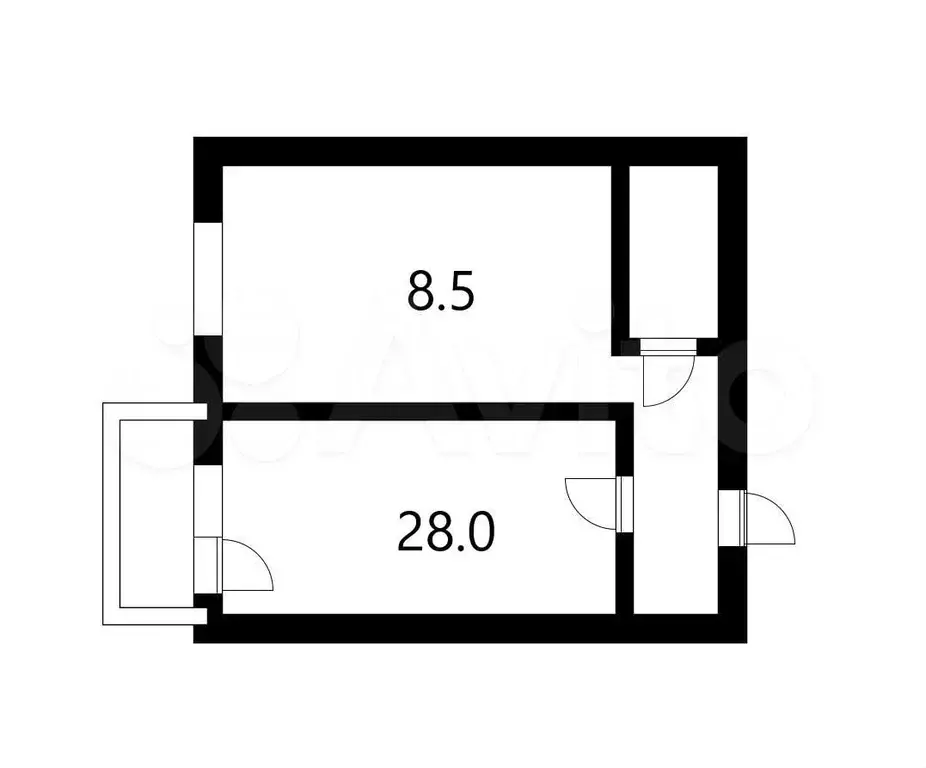 1-к. квартира, 37 м, 1/5 эт. - Фото 0