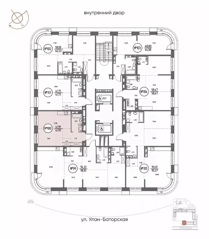 1-к кв. Иркутская область, Иркутск Макс жилой комплекс (41.91 м) - Фото 2
