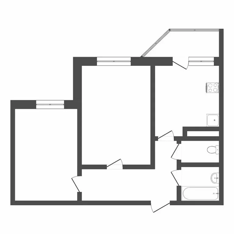 2-комнатная квартира: Тюмень, улица Андрея Бушуева, 4к1 (51.3 м) - Фото 1