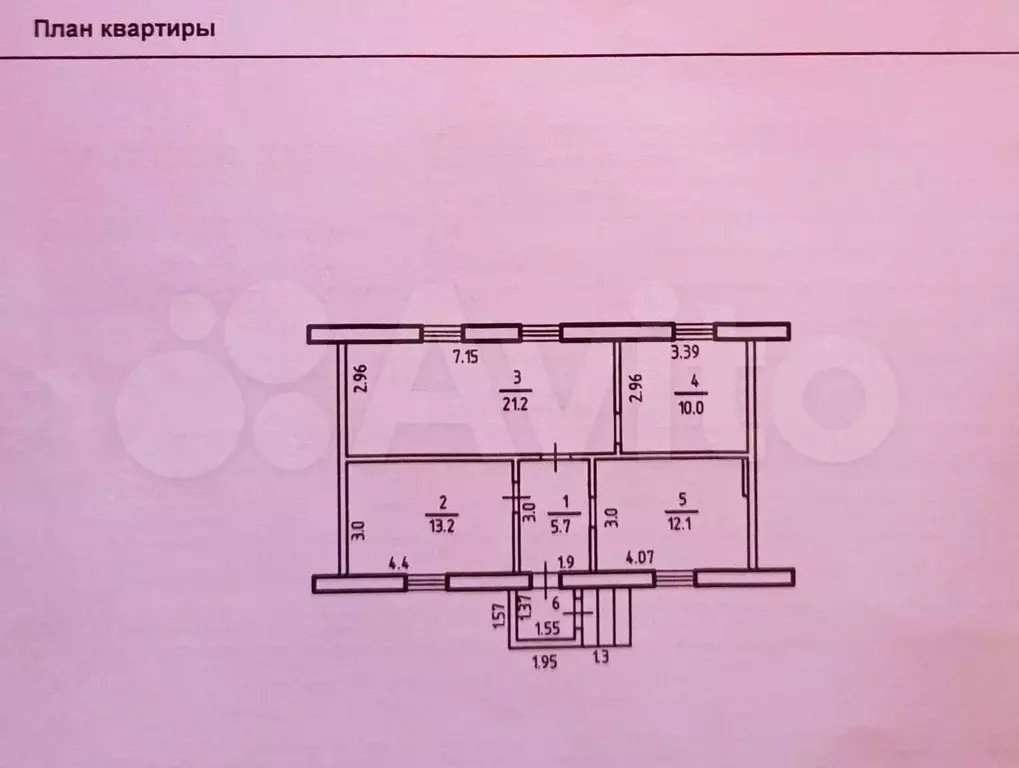 3-к. квартира, 64 м, 1/1 эт. - Фото 0