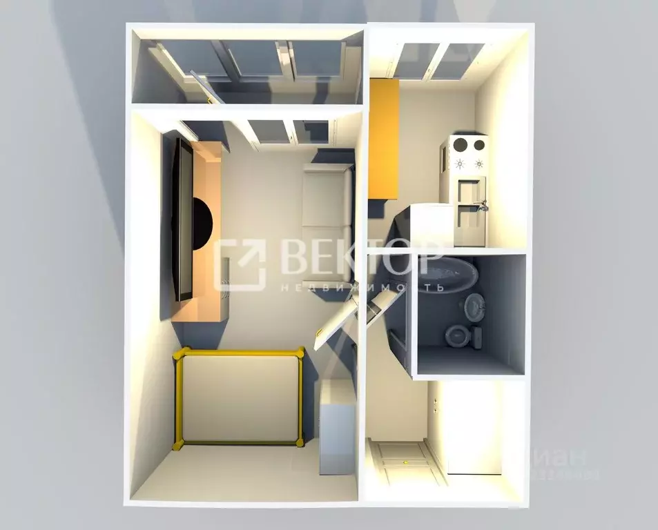 1-к кв. Ярославская область, Ярославский муниципальный округ, пос. ... - Фото 2