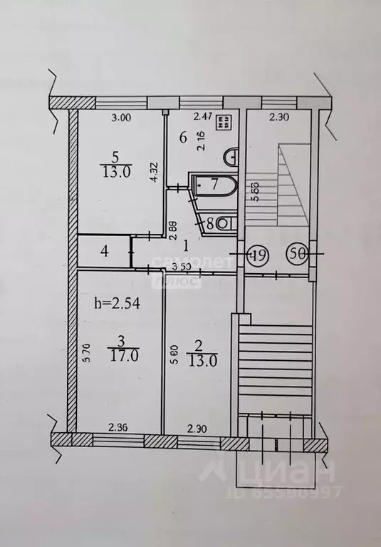 3-к кв. Иркутская область, Иркутск Юбилейный мкр, 43 (60.7 м) - Фото 2