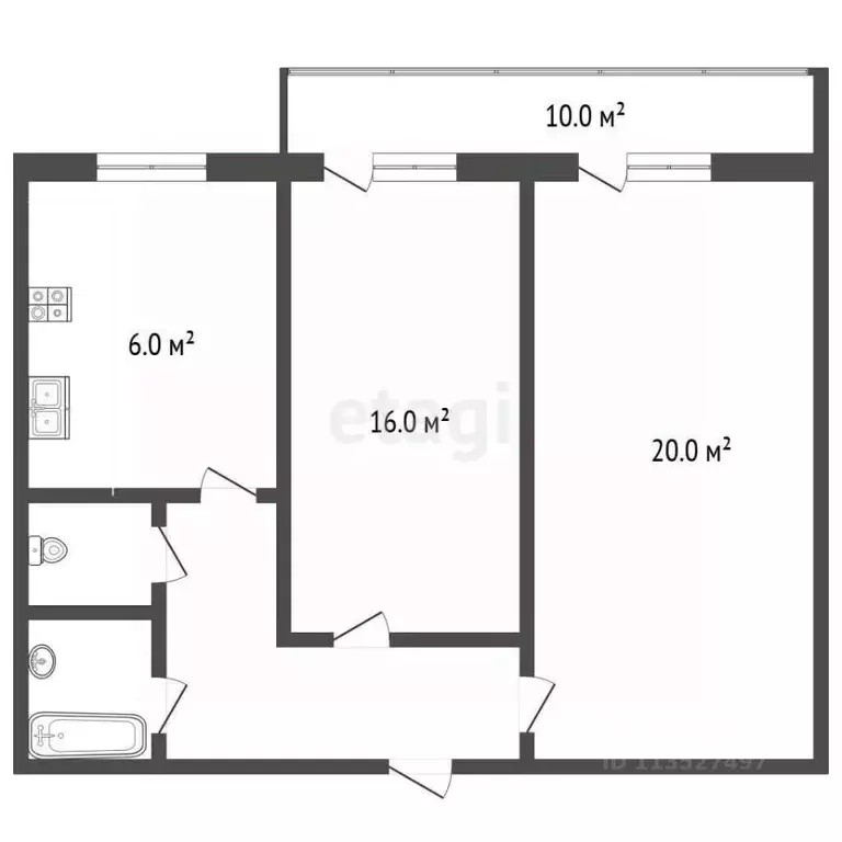 2-к кв. Московская область, Серпухов ул. Лермонтова, 56 (49.0 м) - Фото 2