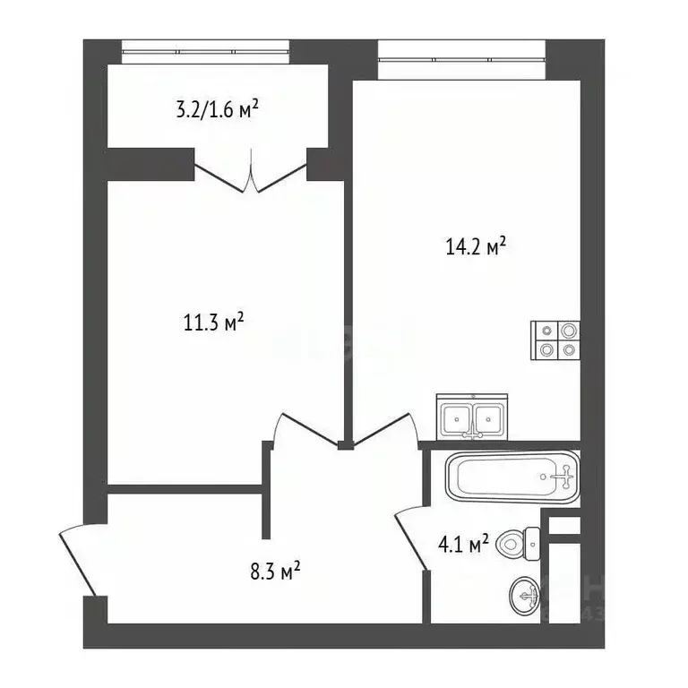 2-к кв. Москва 2-й Грайвороновский проезд, 44к2 (38.0 м) - Фото 2