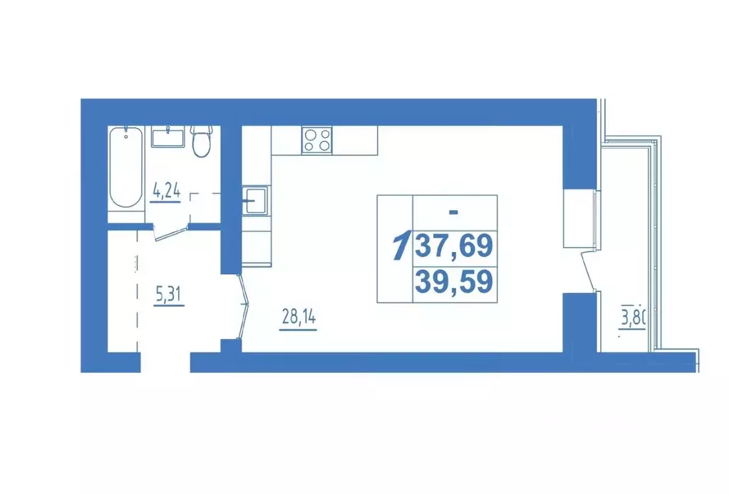 Студия Мордовия, Саранск ул. Кирова, 9 (39.59 м) - Фото 0