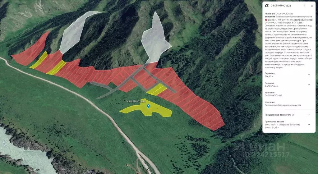 Участок в Алтай, Чемальский район, Куюсское с/пос  (86.83 сот.) - Фото 2