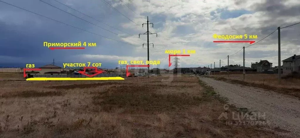 Участок в Крым, Феодосия муниципальный округ, с. Береговое ул. Речная ... - Фото 1