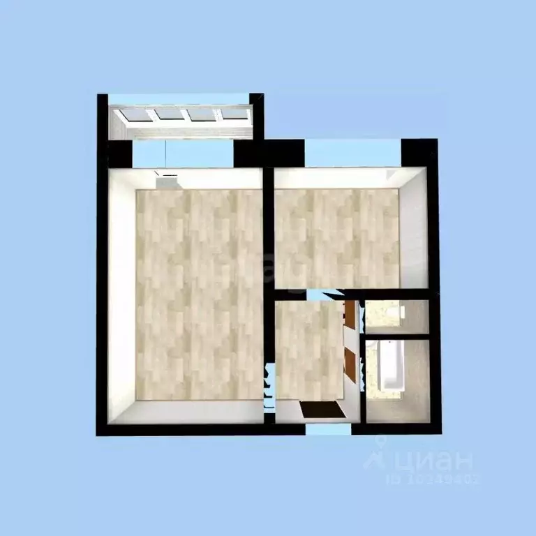 1-к кв. Башкортостан, Уфа ул. Летчиков, 5 (38.5 м) - Фото 1