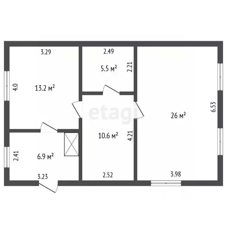 Дом в Кемеровская область, Анжеро-Судженск Трудовая ул., 35 (62 м) - Фото 2