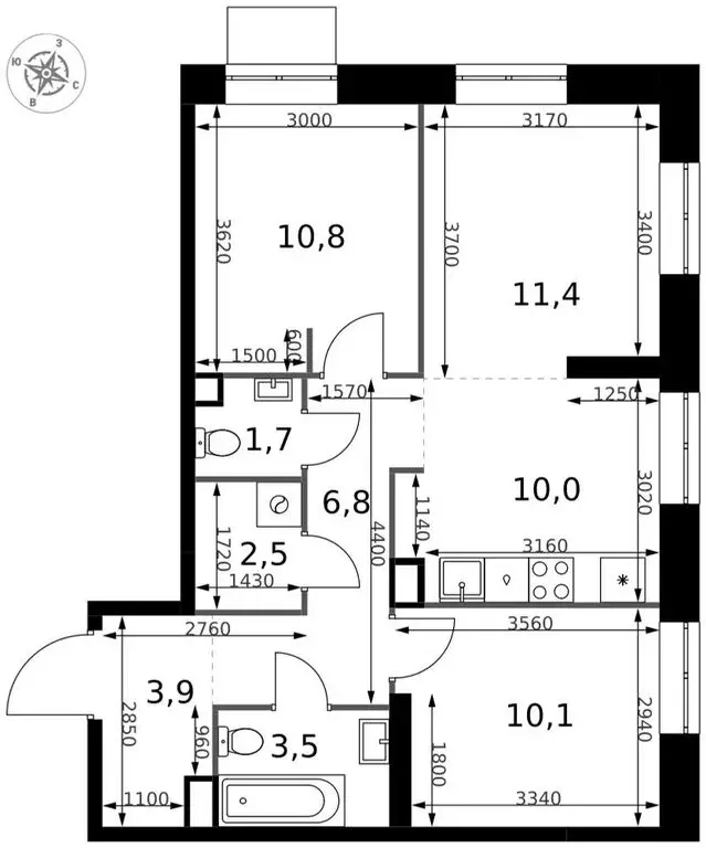 Помещение свободного назначения (3.3 м) - Фото 1