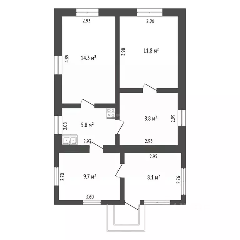 Дом в Крым, Сакский район, Охотниковское с/пос, с. Рунное ул. ... - Фото 2