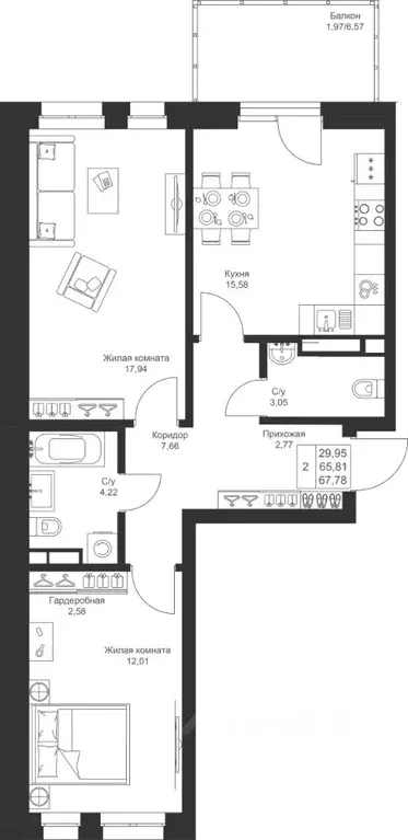 2-к кв. Татарстан, Лаишевский район, Столбищенское с/пос, с. Усады ул. ... - Фото 1
