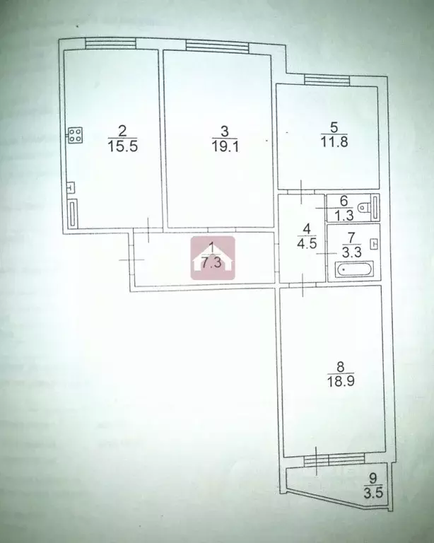 3-к кв. Саратовская область, Саратов ул. Имени С.Ф. Тархова, 27Б (81.7 ... - Фото 1