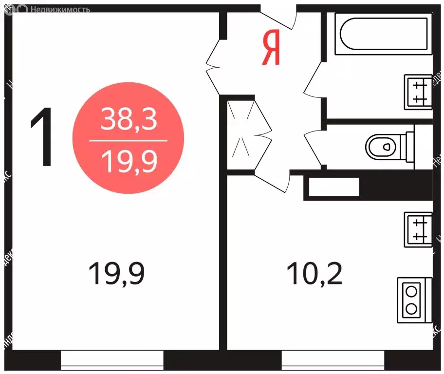 1-комнатная квартира: Москва, улица Богданова, 42 (42 м) - Фото 0