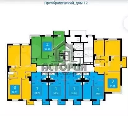 Квартира-студия, 31 м, 24/26 эт. - Фото 1