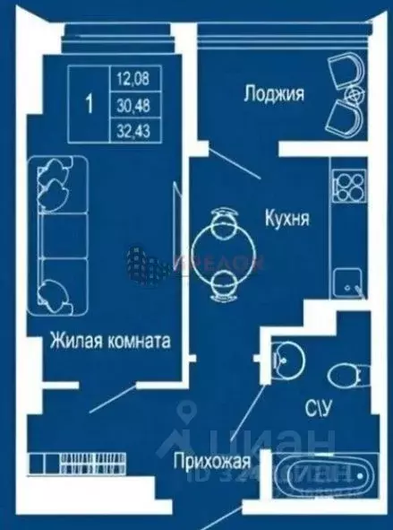 1-к кв. Ростовская область, Ростов-на-Дону Привокзальная ул., 3/1 ... - Фото 1