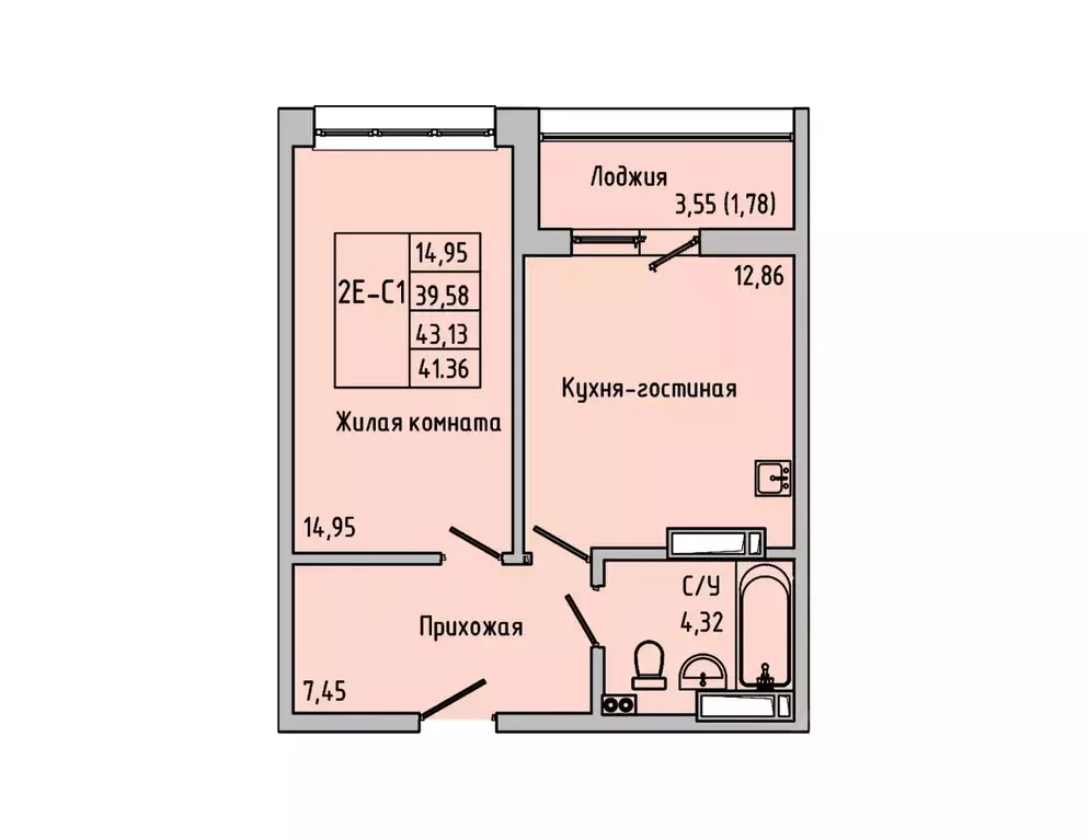 2-к кв. Ростовская область, Батайск ул. Луначарского, 180А (41.36 м) - Фото 0