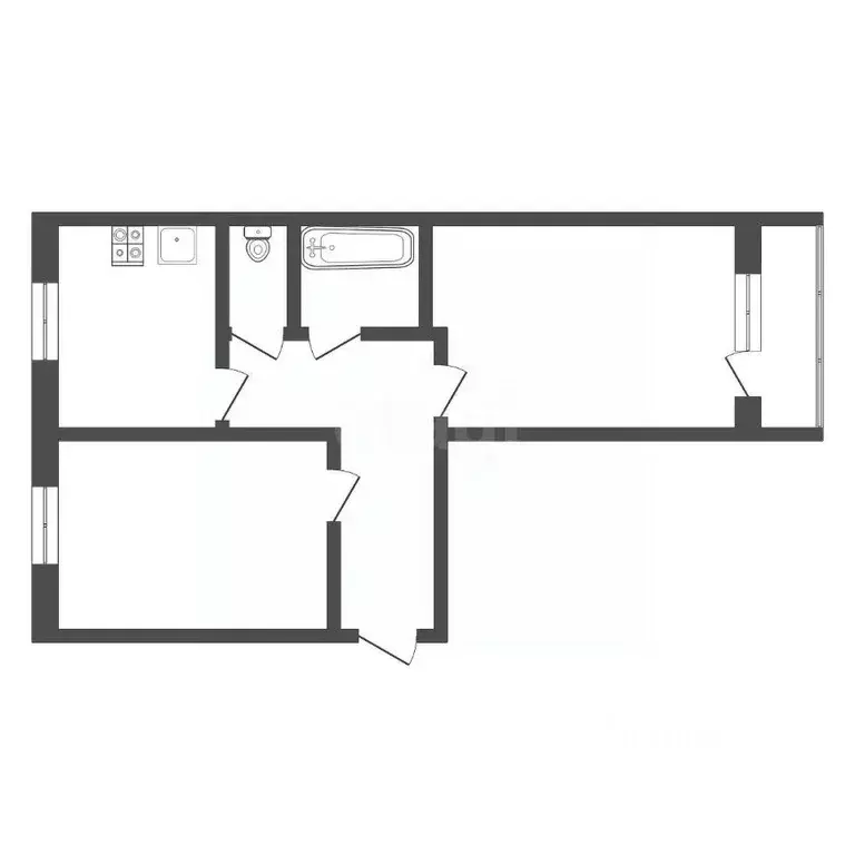 2-к кв. Кемеровская область, Юрга Кузбасский просп., 4 (52.0 м) - Фото 2