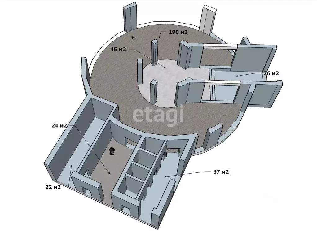 Торговая площадь в Тюменская область, Тобольск 7А мкр, 20Б (628 м) - Фото 1