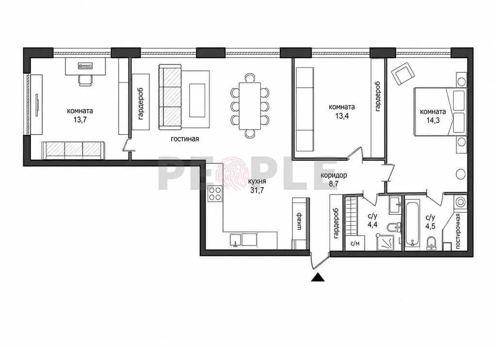 4-к кв. Москва ул. Василия Ланового, 3 (89.4 м) - Фото 2