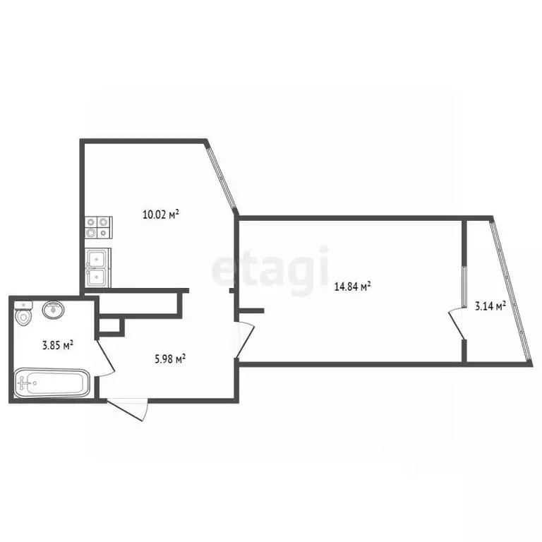 1-к кв. Санкт-Петербург Заневский просп., 42 (34.2 м) - Фото 1