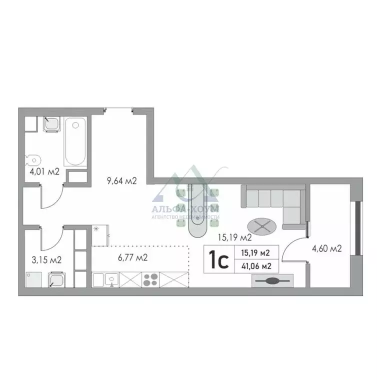 Квартира-студия: Оренбург, Яицкая улица, 11 (41.06 м) - Фото 1