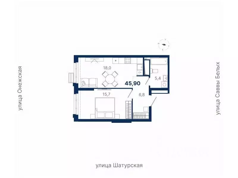 1-к кв. Свердловская область, Екатеринбург ул. Шатурская (45.9 м) - Фото 0