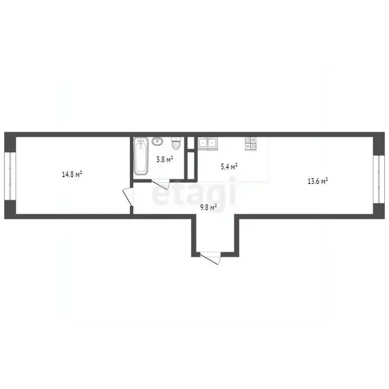 1-к кв. Москва Тагильская ул., 4В (47.0 м) - Фото 2