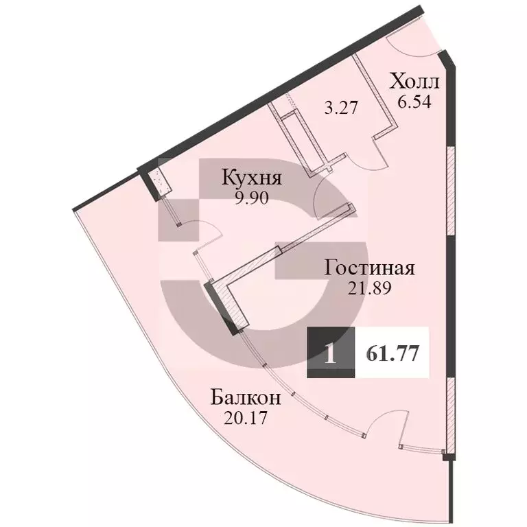 1-комнатная квартира: Алушта, Западная улица, 4 (61.49 м) - Фото 0