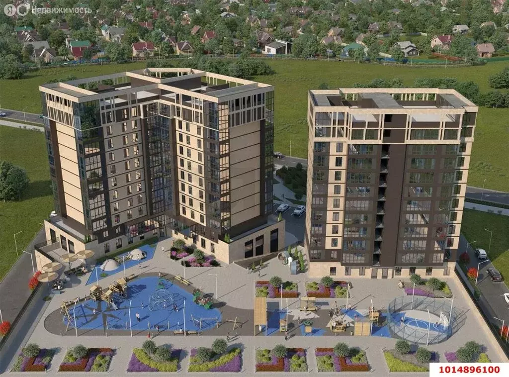 1-комнатная квартира: Яблоновский, Базовская улица, 21 (42.7 м) - Фото 1