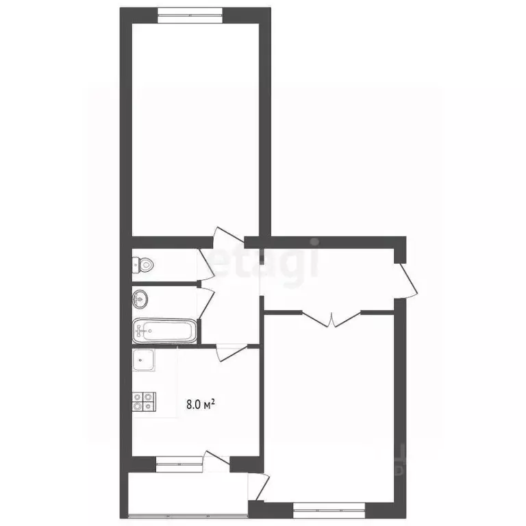 2-к кв. Смоленская область, Смоленск пер. 2-й Краснинский, 1 (47.7 м) - Фото 1