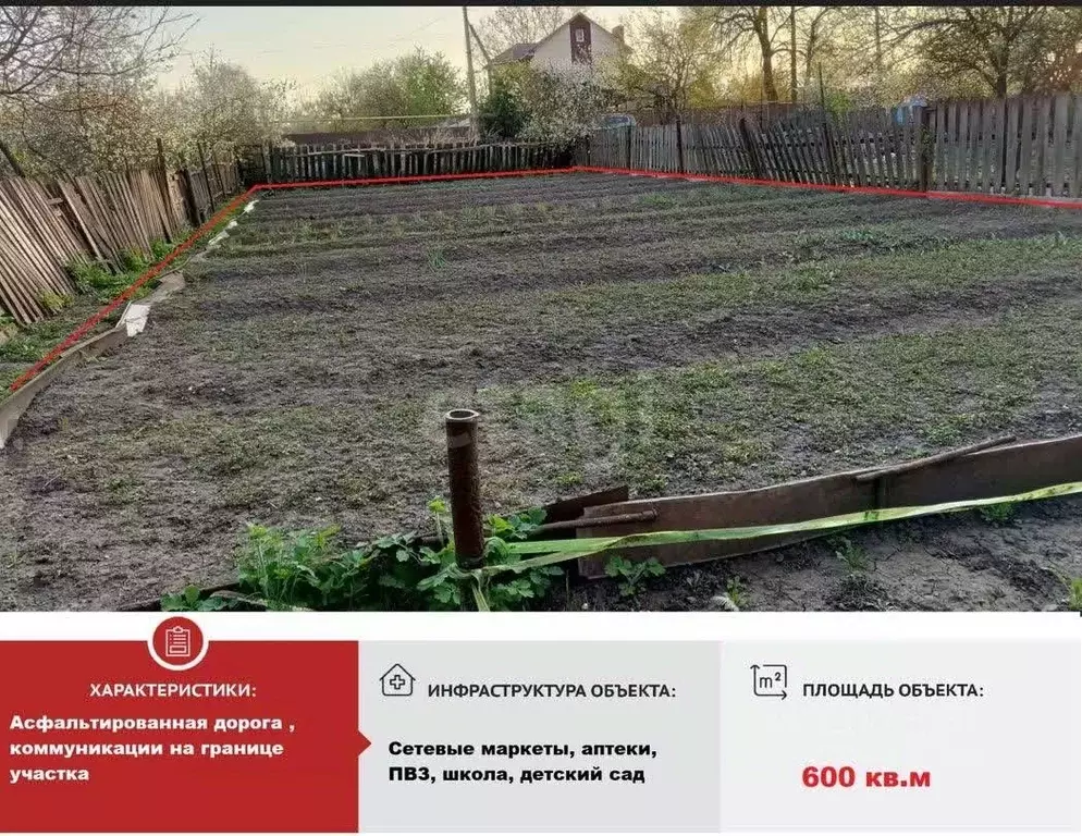 Участок в Белгородская область, Губкин Трудовая ул. (6.0 сот.) - Фото 1