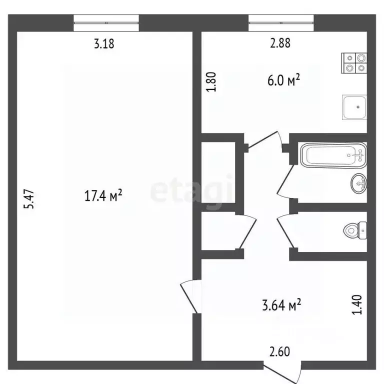 1-к кв. Ямало-Ненецкий АО, Новый Уренгой Ленинградский просп., 13 ... - Фото 1