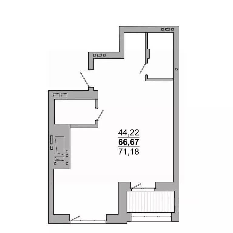 2-к кв. Новосибирская область, Новосибирск ул. Сеченова, 13 (71.18 м) - Фото 0