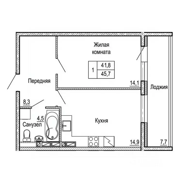 1-к кв. Приморский край, Владивосток На Черняховского жилой квартал,  ... - Фото 1