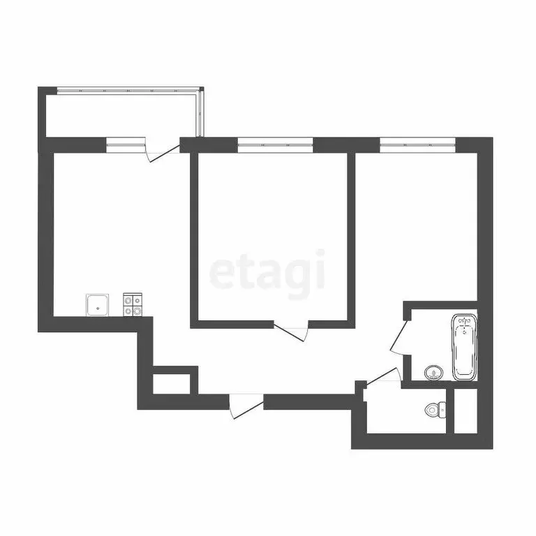 2-комнатная квартира: Ростов-на-Дону, проспект Чехова, 79 (46.4 м) - Фото 0