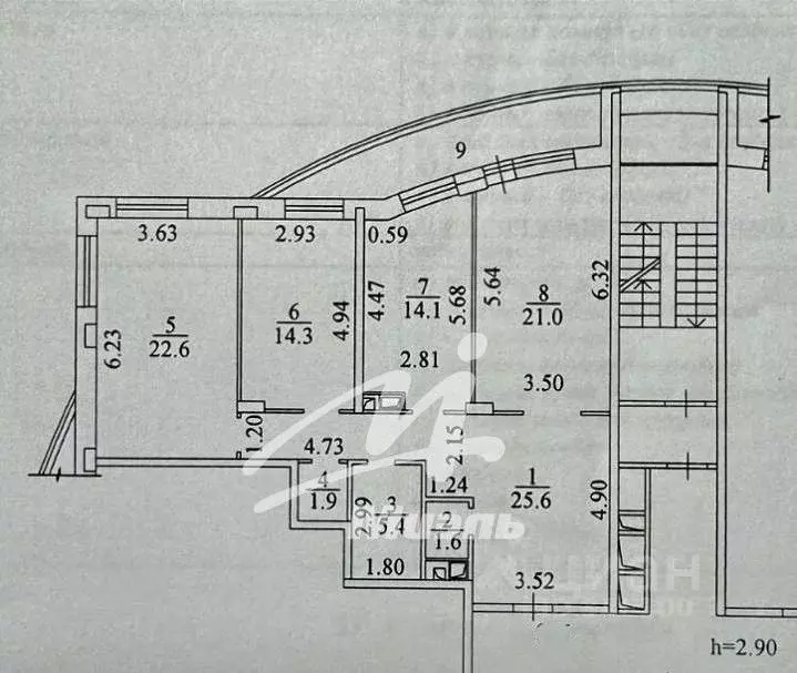 3-к кв. Московская область, Реутов ул. Некрасова, 17 (111.0 м) - Фото 1